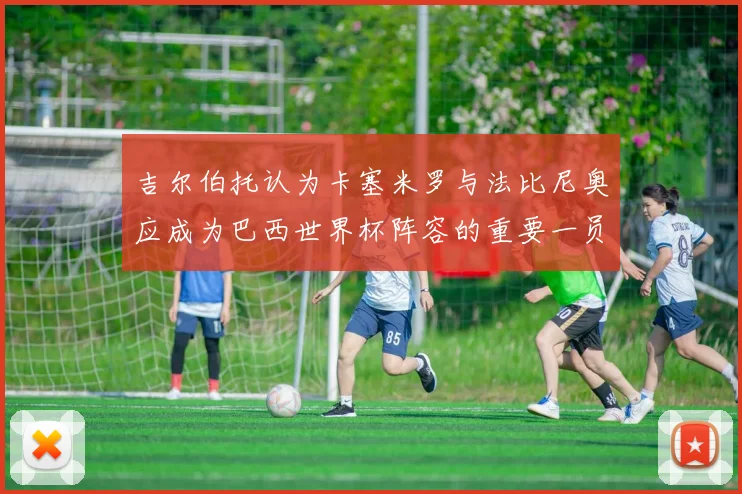 吉尔伯托认为卡塞米罗与法比尼奥应成为巴西世界杯阵容的重要一员